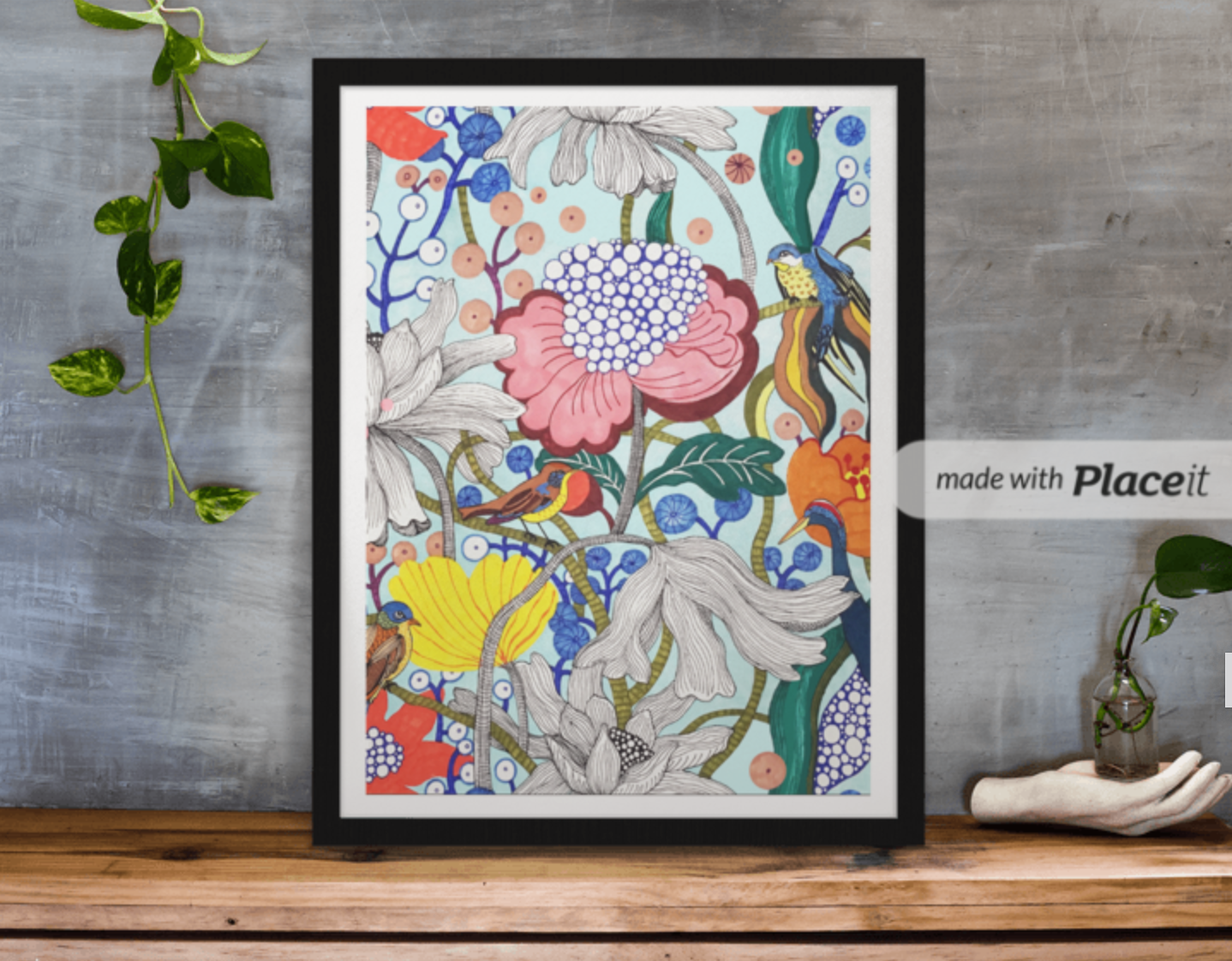 Poster A3, Paradisfåglar